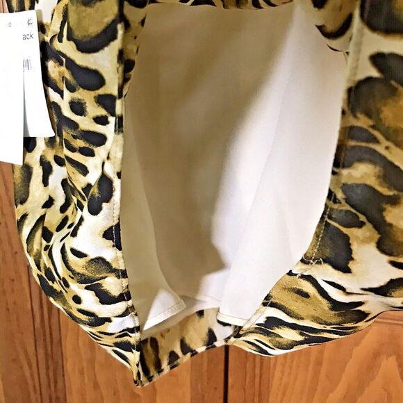 Abound Leopard Print Tank Top Women's XXS Black Tan Spaghetti Strap Adj. Cami - Picture 10 of 10